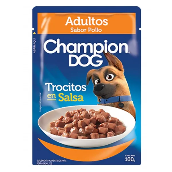 ALP0014 Sachet Champion Trocitos Pollo 100 g
