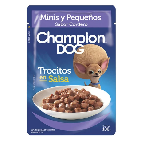 ALP0015 Sachet Champion Dog Razas Pequeñas Cordero 100 g
